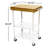 Origami Foldaway Rolling Kitchen Cart Solid Wood Top-1473739087