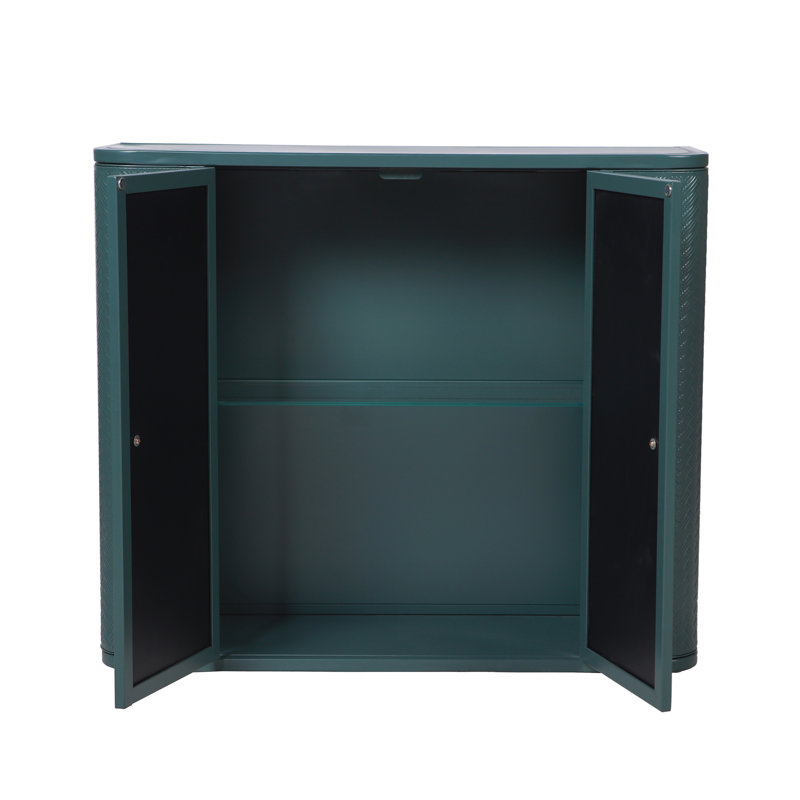 Armoire de salle de bain murale armée verte avec miroir, 2 portes en miroir et tablette ouverte, armoire de rangement en métal de style campagnard avec compartiment ouvert pour meuble-lavabo, toilette et évier