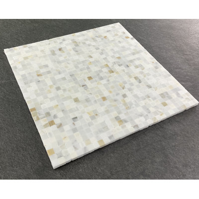 Calactta Gold Marble 3/8" x 3/8" Grid Mosaic Wall & Floor Tile
