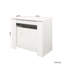 Console extensible de 118,50 po de long, aspect marbre blanc, panneau en carton et élégant pour tous les espaces, finition en marbre et panneau en carton, bureau polyvalent