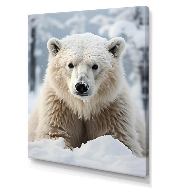 Beckah Alaska, rencontre polaire sur toile, H 20 po x l 12 po x P 1 po, Toile tendue