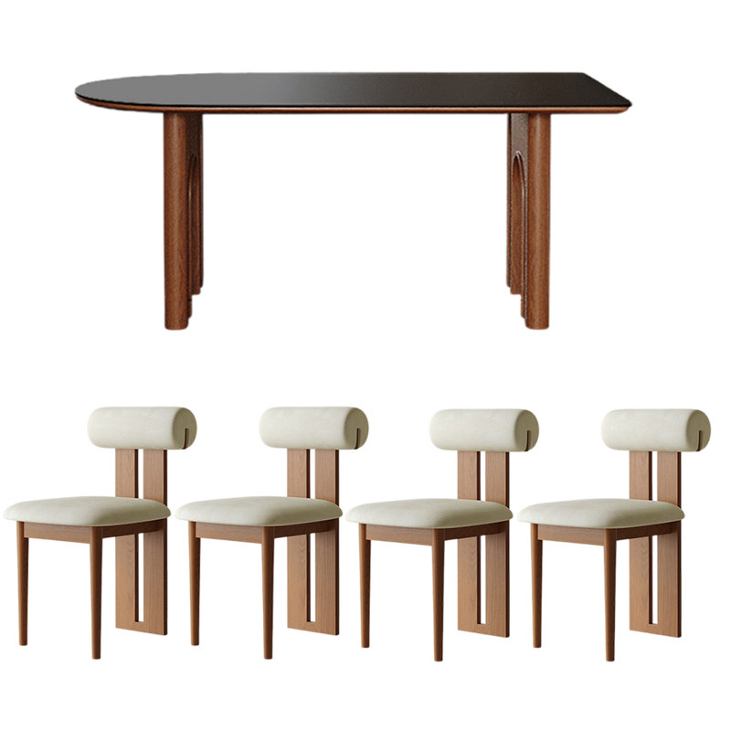 French style retro simple dining table sets, 29.5"H x 70.9"L x 31.5"W