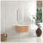 24 inch Floating Solid Wood Bathroom Vanity with Ceramic Basin-381056189