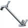 11" Solid Brass Shower Head Extension Arm With Lock Joints Adjustable Height