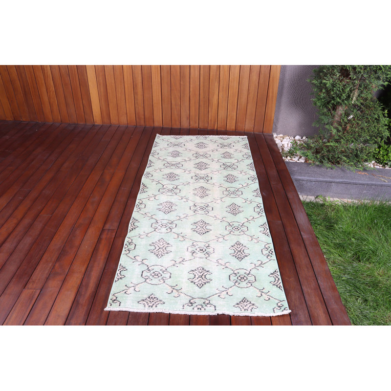 Tapis turc antique à motif floral pour le salon ou la chambre à coucher