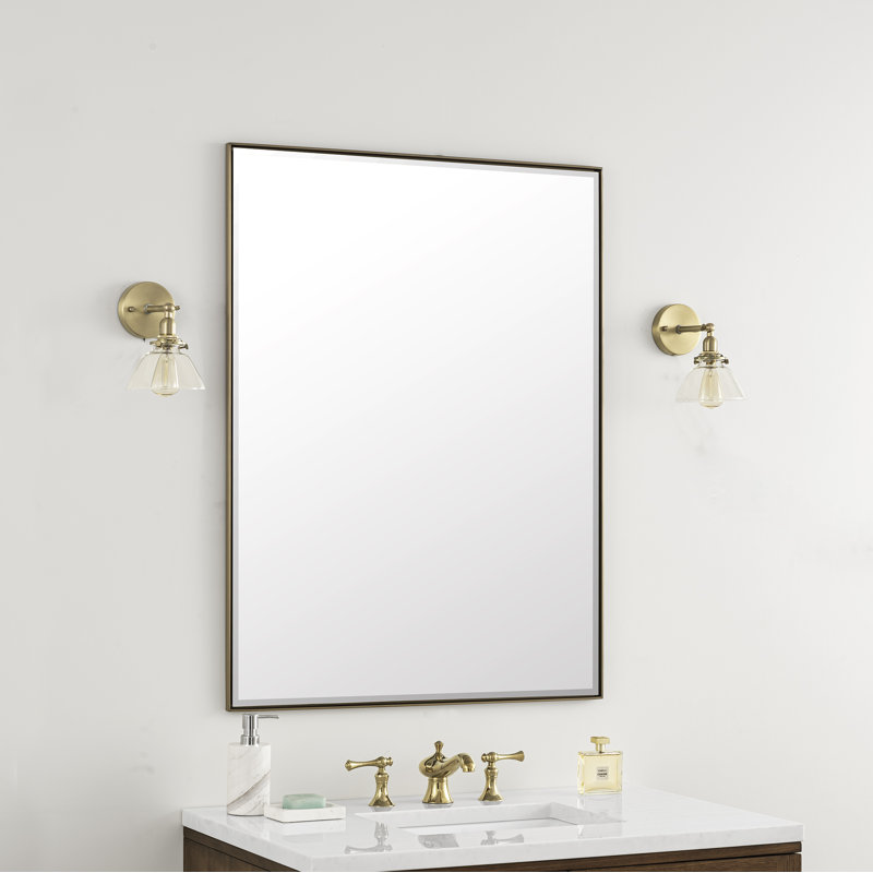 Rohe Flat Metal Beveled Wall Mirror