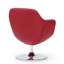Fauteuil ballon pivotant rembourré en cuir Caisson-2107838778