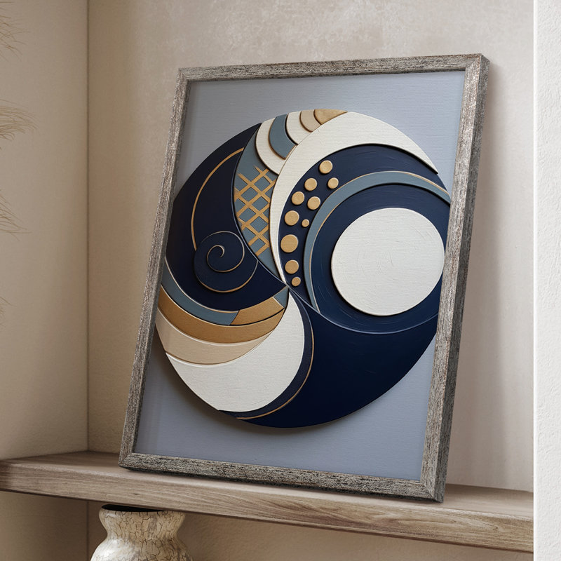 ABSTRACT Series DL III, reproduction encadrée - bois massif, H 11 po x l 9 po