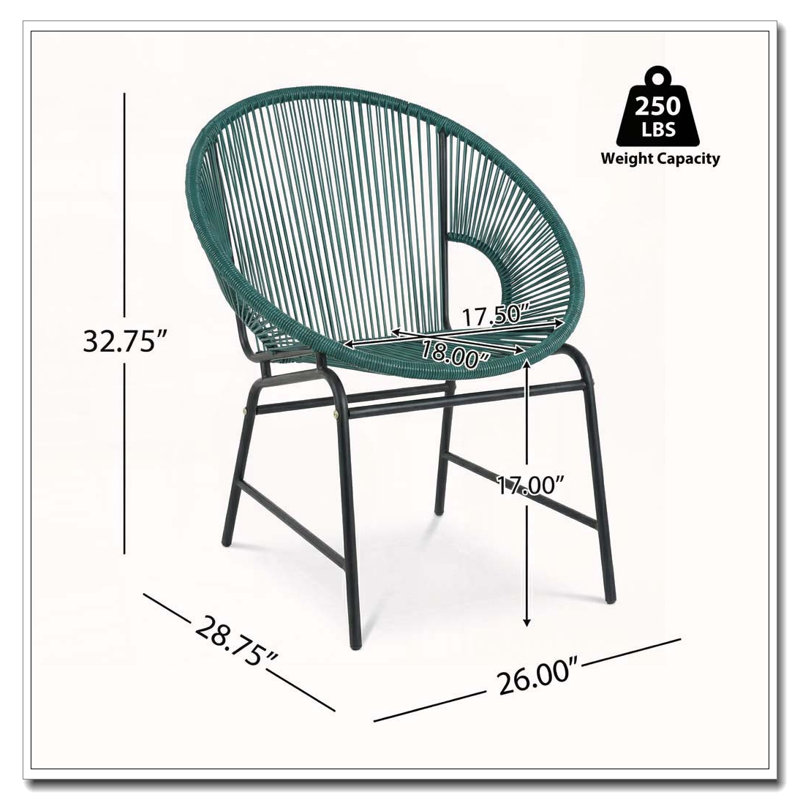 Ensemble de chaises de patio en osier, Sarcelle