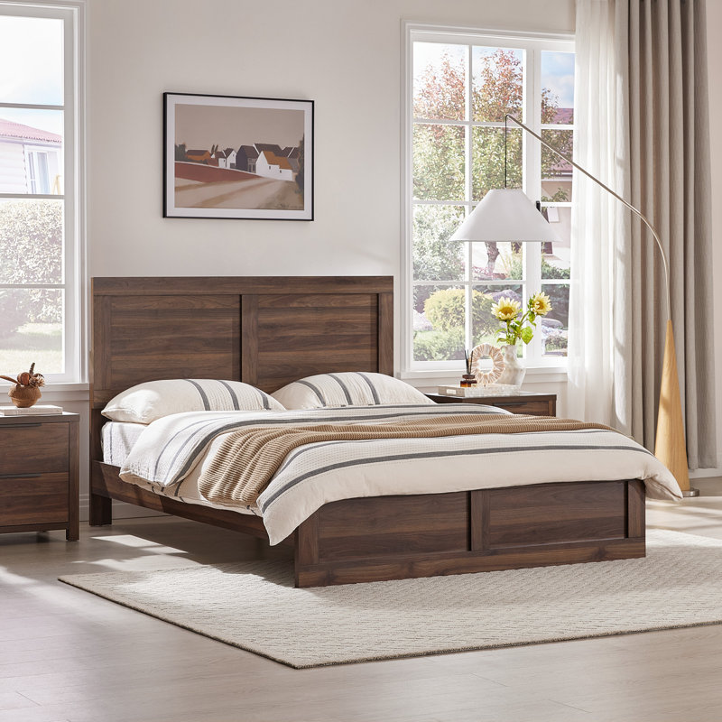 Farmhouse 3 Piece Bedroom Set, Walnut, Full