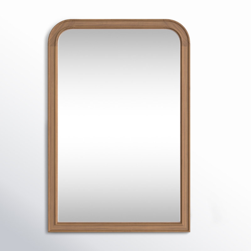 Ancell Solid Wood Mirror, 30" x 20", Natural Wood