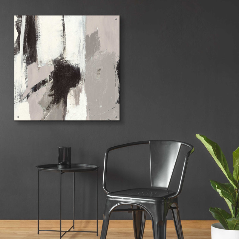  «Catalina I Neutral Crop» par Mike Schick, art mural en verre acrylique, 36 po x 36 po