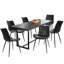 Chaises d'appoint de salle à manger avec pieds robustes en métal noir-1122198646-1122198648