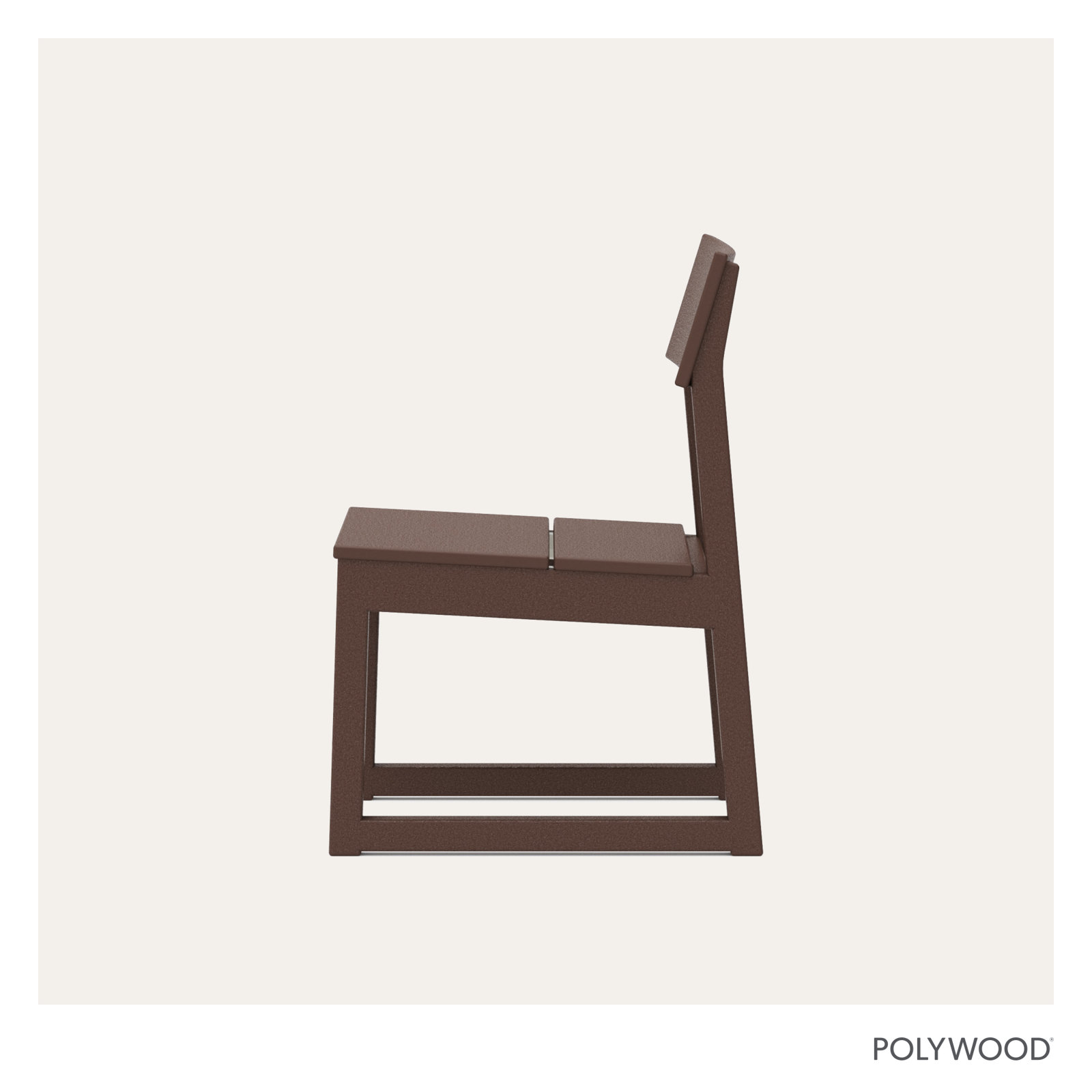 POLYWOOD® Edge Patio Side Chair, Mahogany