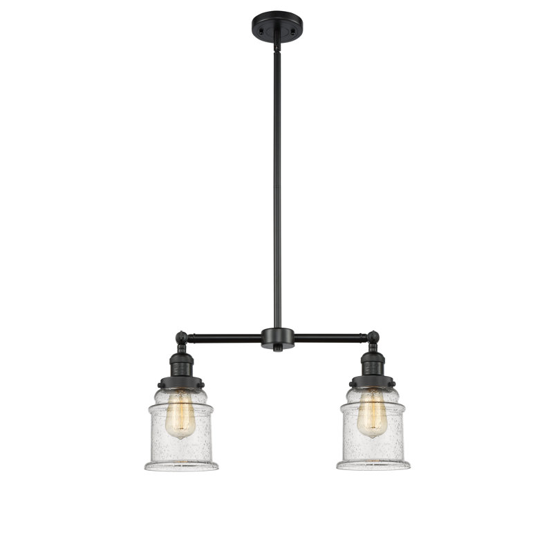 Galaviz 2 - Light Kitchen Island Pendant, No Bulb Included, Seedy, Matte Black