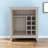 Light Gray Bar Cart With Wine Storage