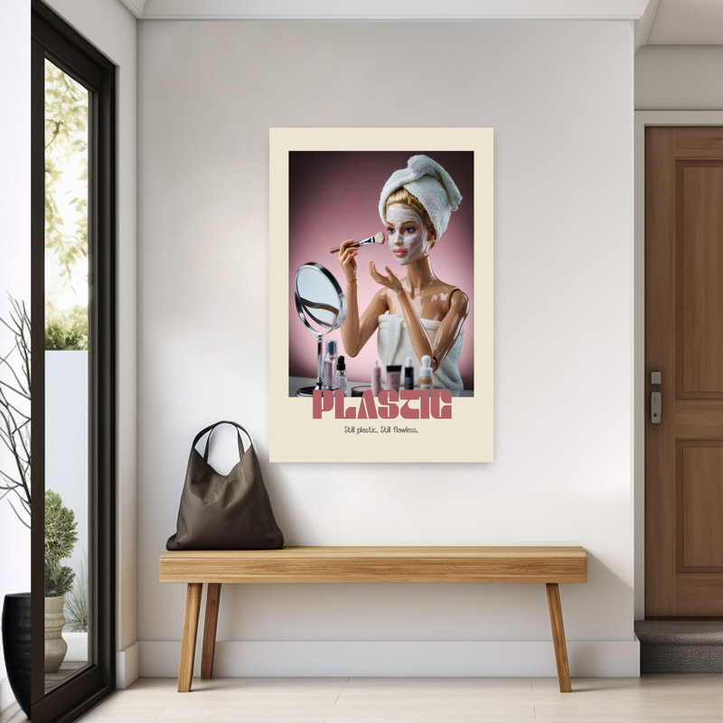 Art mural contemporain abstrait Flawless Doll, H 60 po x l 40 po