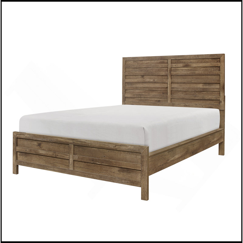 Mobilier de chambre à coucher de style rustique avec motif de lignes modernes et patiné