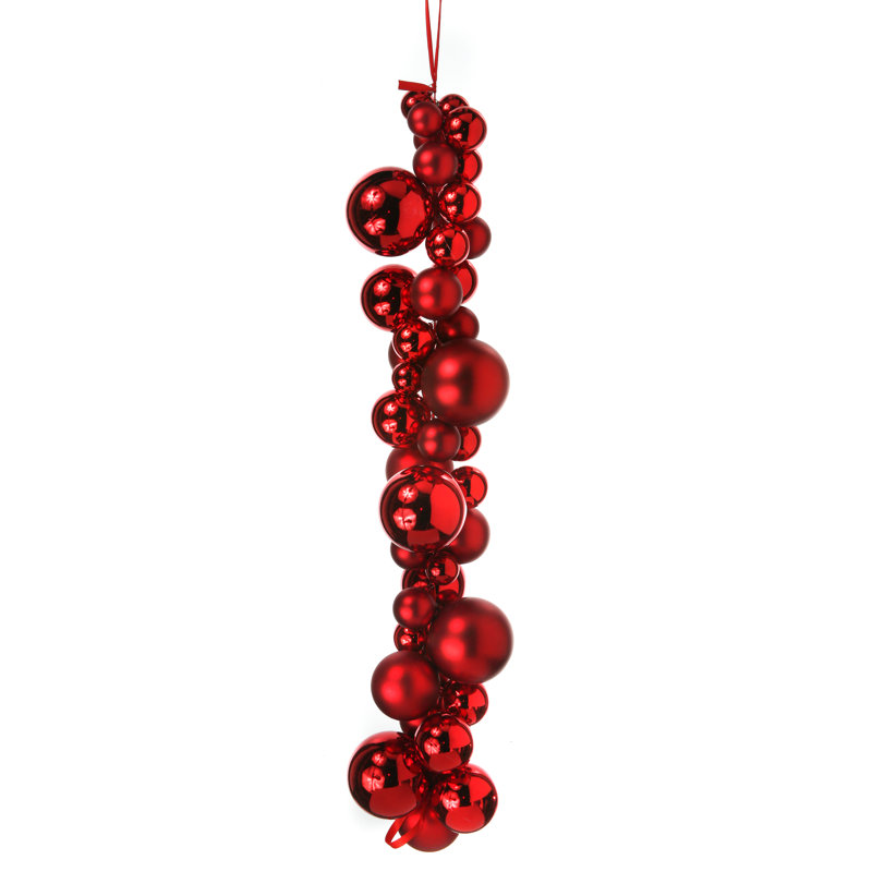 Plastic Matt, Shiny Ball Drop 36", Red