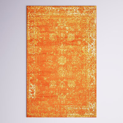 Tapis à motif oriental orange Brandt