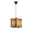 Lustre en bois de couleur antique avec capuchon en imitation de bambou, 11,8 x 11,8 x 8,3 pouces | Hauteur totale: 23,6 pouces | Douille E27, 40 W maximum | Certifié CE | Éclairage élégant pour la décoration intérieure et l'ambiance