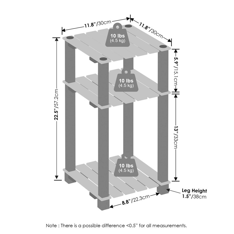 Yailene Solid Wood Top End Table