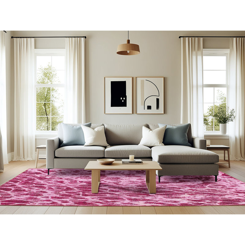 Abstract Indoor Rug, Rectangle 6' x 9'