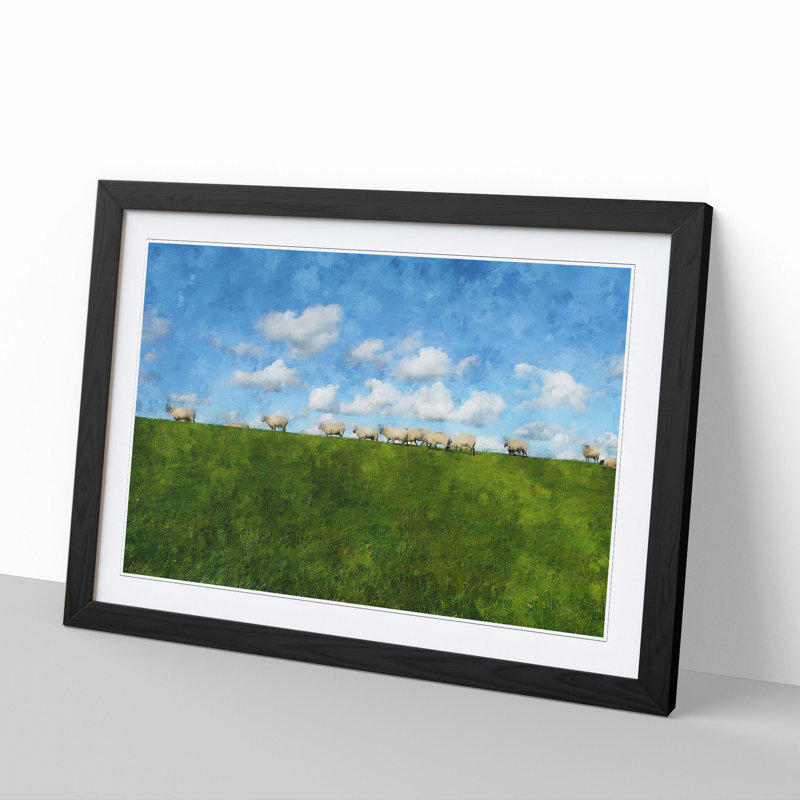 Flock of Sheep Vol.4 - Framed Print, Black Framed, 27cm H x 36cm W x 2cm D