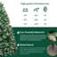 Arbre de Noël artificiel 5 pi / 6 pi / 7 pi avec flocons de neige et pommes de pin Stephanie-1216816391