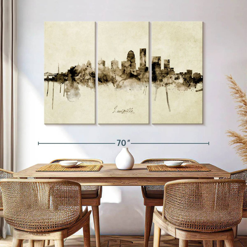 Nicci, Louisville, Kentucky City Skyline I, H 48 po x l 74 po