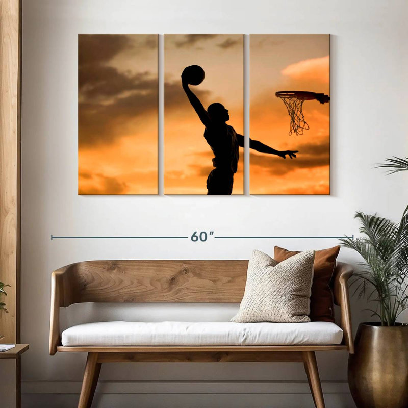 Silhouette de Sirci Basketball Dunk, H 32 po x l 50 po