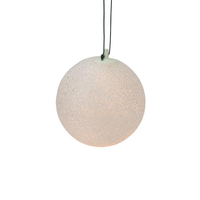 Décoration de Noël pour patio 7 "éclairée scintillante, Blanc