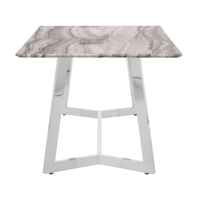 Hasson Metal Base Dining Table, H76 x L120 x W90cm