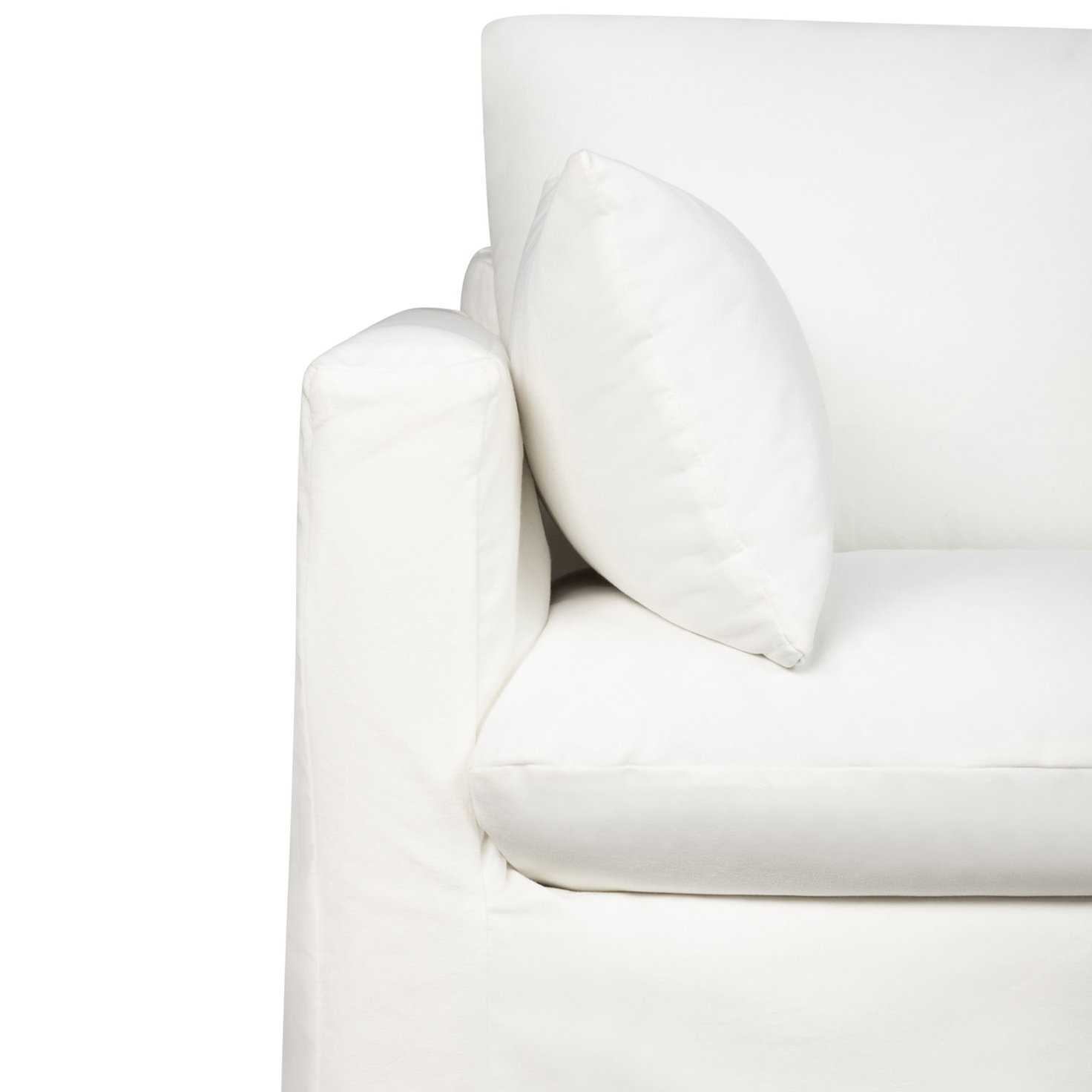 Luna Slipcovered Accent Chair, Bayou Off White Canvas