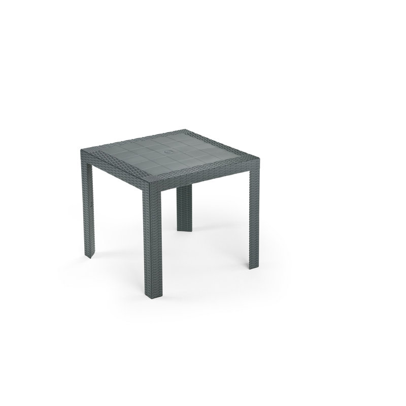 Missouri Square Folding Outdoor Bistro Table With Umbrella Hole , 80cm cm W 80cm cm D, Anthracite Grey