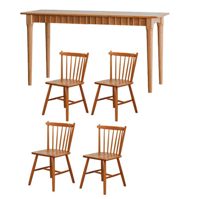Solid wood refined multi-functional table set