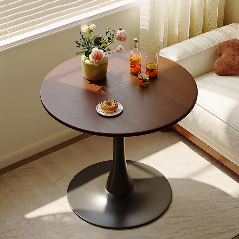 Table de salle à manger moderne avec base piédestal en métal