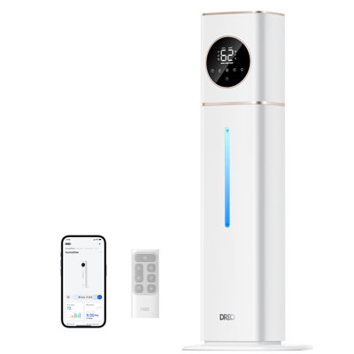 DREO 11L Smart Humidifier For Large Room 700 Sq Ft. 100h Quiet Runtime, Self-cleaning Tank, Remote/app/voice Control, Cool Mist in White
