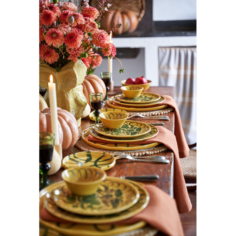 Amalfi Berry Bowl - Pink - 4.5", Mustard