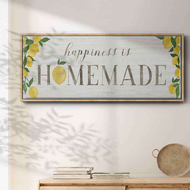 Homemade Lemons- Framed Canvas, 8" H x 20" W