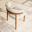 Plateau tournant rond en bois massif avec paresseux en pierre (1 table 4/6 chaises)-256630589-265386456-265386457