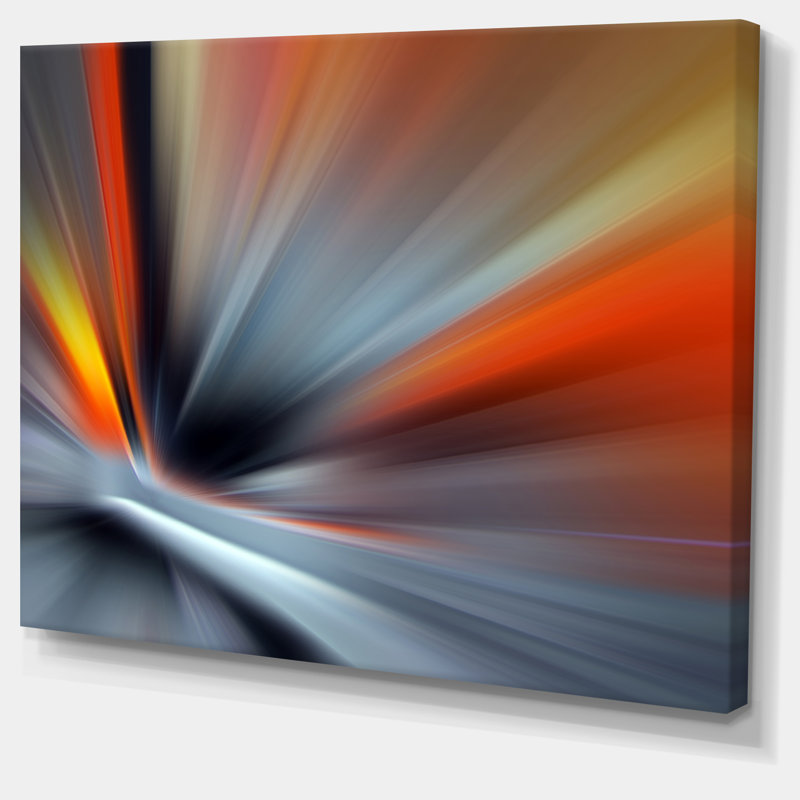Impression sur toile tendue - Rays of Speed Large Lines, H 30 po x l 40 po x P 1 po, Métal