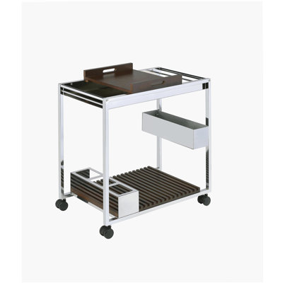Lisses chrome service trolley