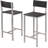  Hanley Cocktail Table with Counter Stools Black Steel
