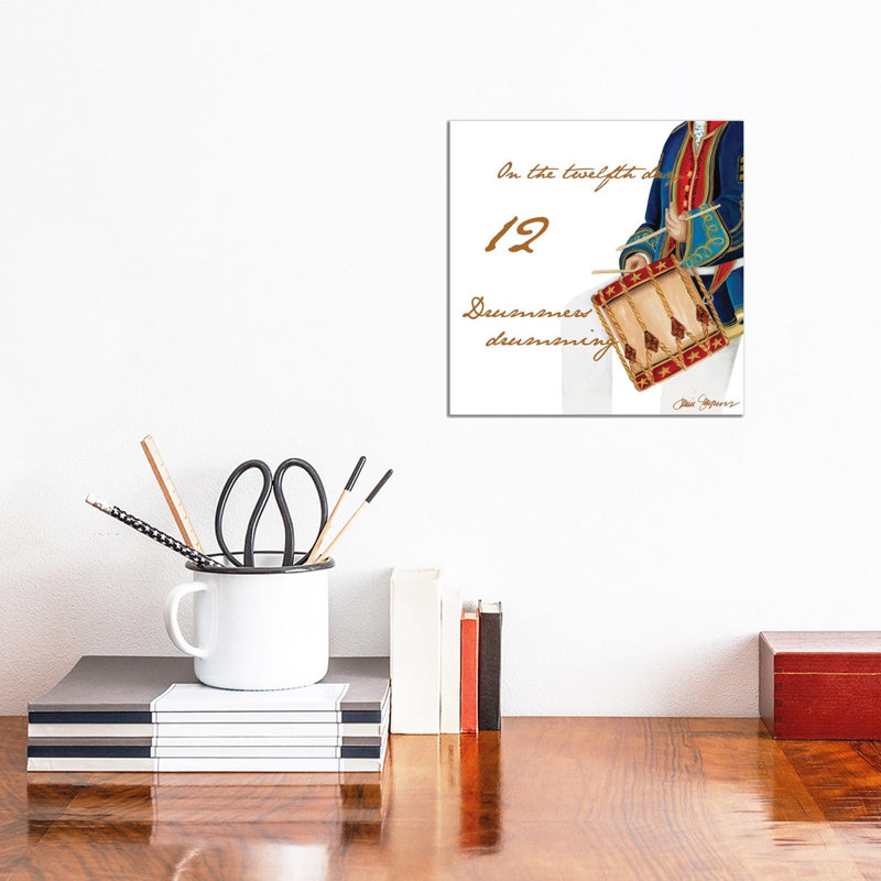 Twelve Drummers Drumming by Janice Gaynor - Wrapped Canvas Print, 30.48 cm H x 30.48 cm W