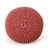 Bordeaux Knitted Cotton Round Pouf, Coral - Versatile Ottoman And Floor Cushion With Polystyrene Bead Filling-1534787676