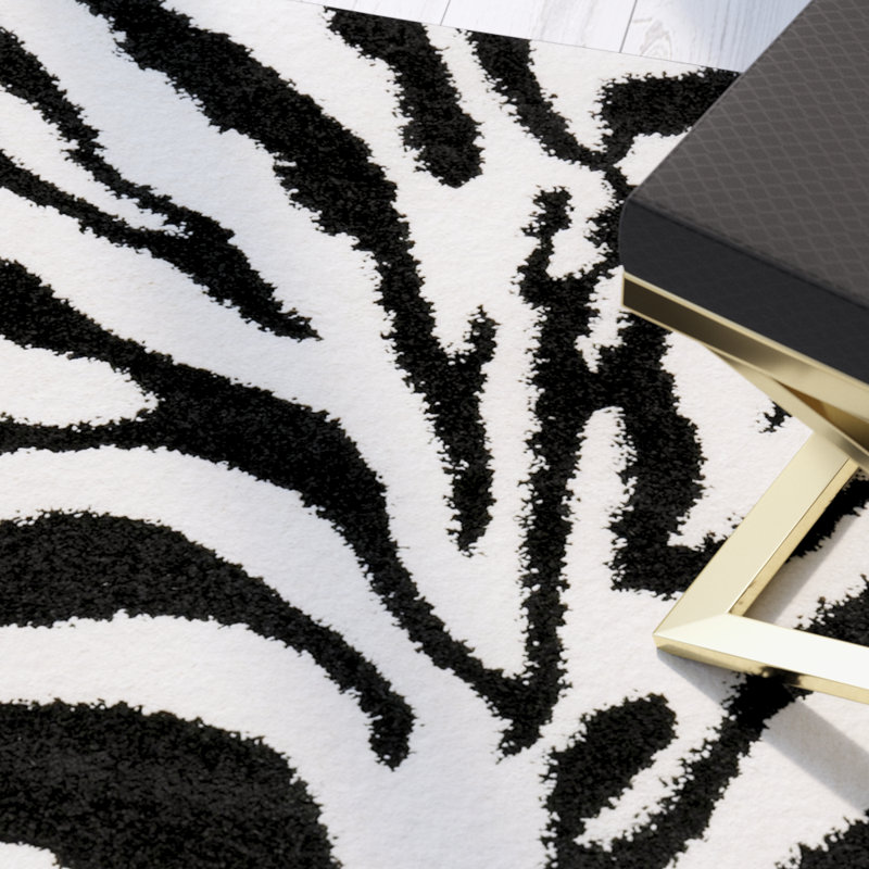 Coltun Shag Performance Animal Print Rug, Rectangle 8' x 10'