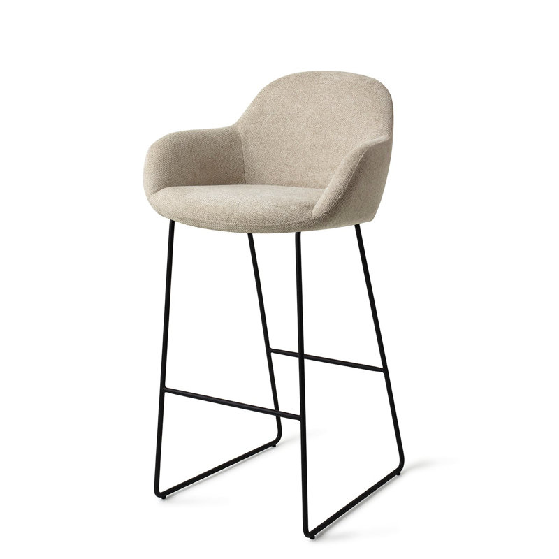 Kushi Sweet Corn Bar Stool - Slide (L), 77cm , Grey