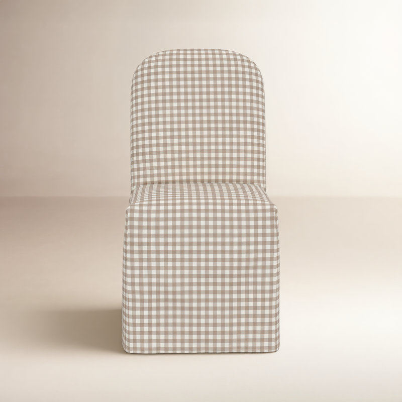 Maggie Slipcover Dining Chair, Classic Gingham Tan