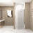 Shower Door, Tempered Glass Shower Door With Aluminum Frame, Explosion Proof Film-125293574